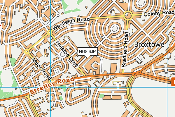 NG8 6JP map - OS VectorMap District (Ordnance Survey)