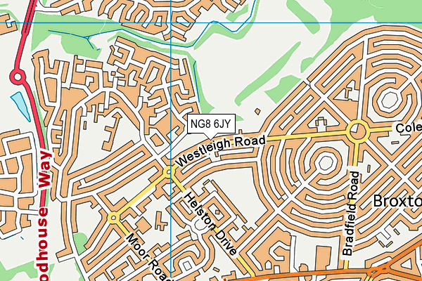 NG8 6JY map - OS VectorMap District (Ordnance Survey)