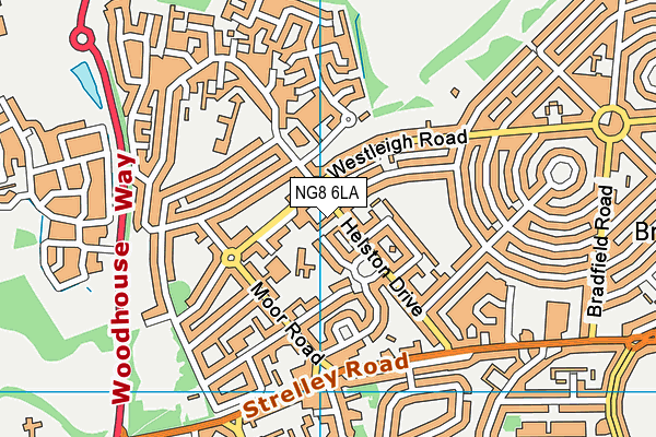 NG8 6LA map - OS VectorMap District (Ordnance Survey)