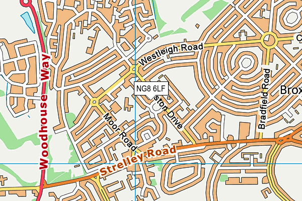 NG8 6LF map - OS VectorMap District (Ordnance Survey)