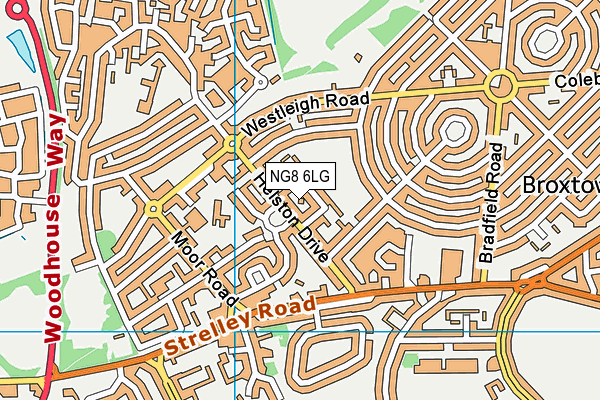 NG8 6LG map - OS VectorMap District (Ordnance Survey)