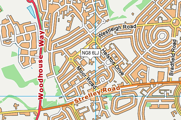 NG8 6LJ map - OS VectorMap District (Ordnance Survey)