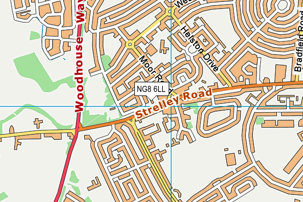 NG8 6LL map - OS VectorMap District (Ordnance Survey)