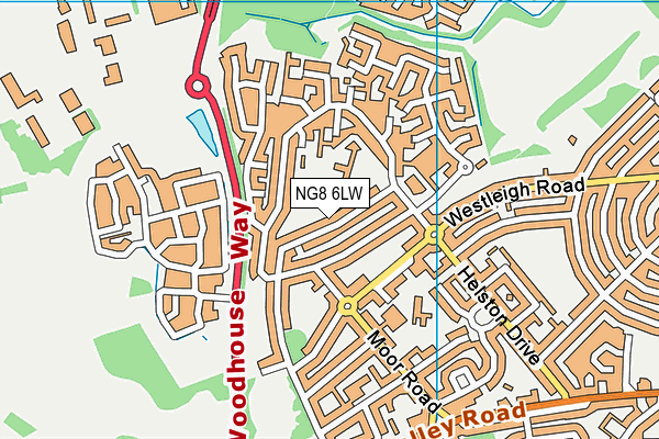 NG8 6LW map - OS VectorMap District (Ordnance Survey)