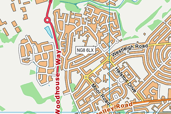 NG8 6LX map - OS VectorMap District (Ordnance Survey)