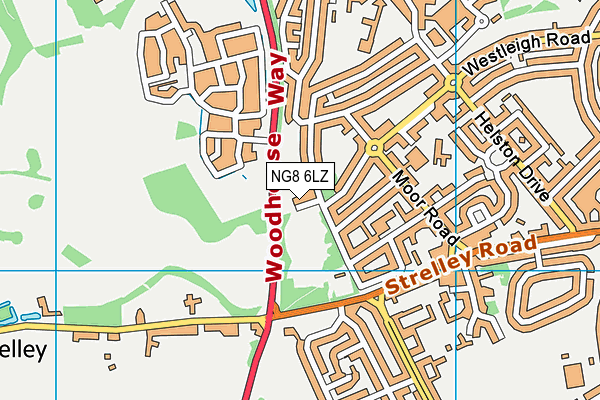 NG8 6LZ map - OS VectorMap District (Ordnance Survey)