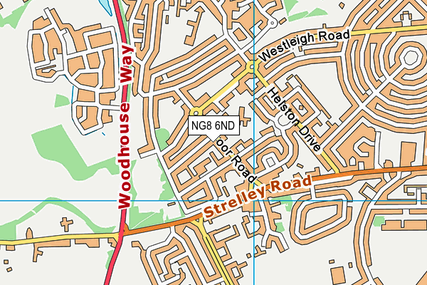 NG8 6ND map - OS VectorMap District (Ordnance Survey)