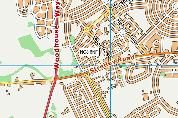 NG8 6NF map - OS VectorMap District (Ordnance Survey)