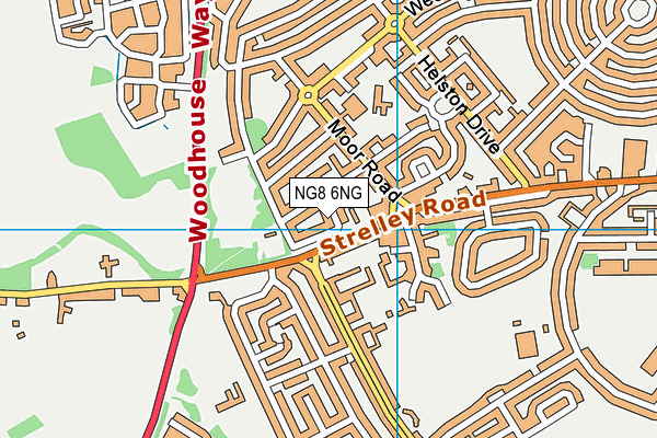 NG8 6NG map - OS VectorMap District (Ordnance Survey)