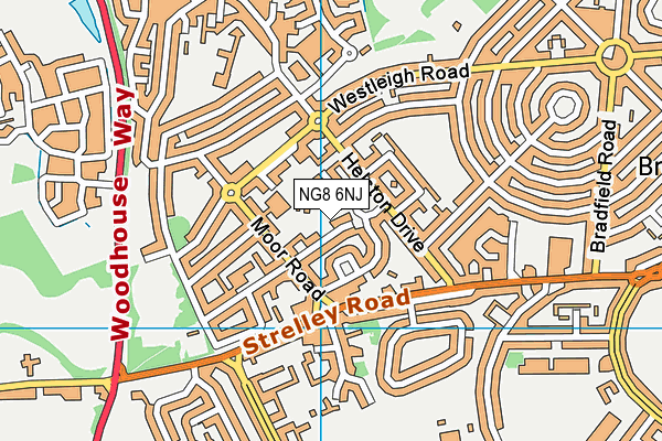 NG8 6NJ map - OS VectorMap District (Ordnance Survey)