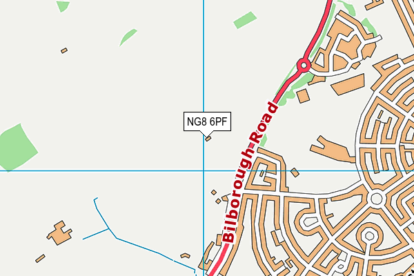 NG8 6PF map - OS VectorMap District (Ordnance Survey)