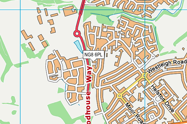 NG8 6PL map - OS VectorMap District (Ordnance Survey)
