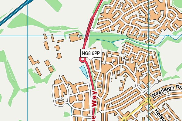 NG8 6PP map - OS VectorMap District (Ordnance Survey)