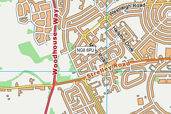 NG8 6PU map - OS VectorMap District (Ordnance Survey)