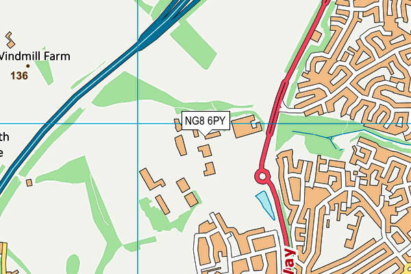 NG8 6PY map - OS VectorMap District (Ordnance Survey)