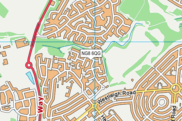 NG8 6QG map - OS VectorMap District (Ordnance Survey)