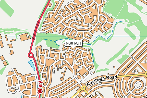 NG8 6QH map - OS VectorMap District (Ordnance Survey)