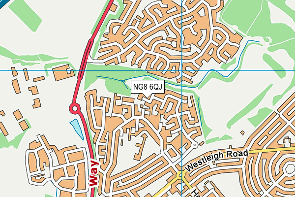 NG8 6QJ map - OS VectorMap District (Ordnance Survey)