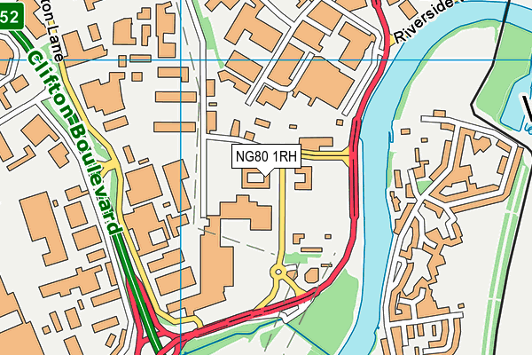 NG80 1RH map - OS VectorMap District (Ordnance Survey)
