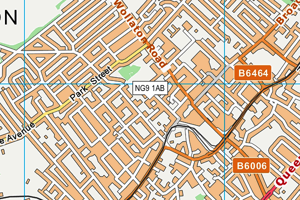 NG9 1AB map - OS VectorMap District (Ordnance Survey)