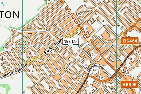 NG9 1AF map - OS VectorMap District (Ordnance Survey)