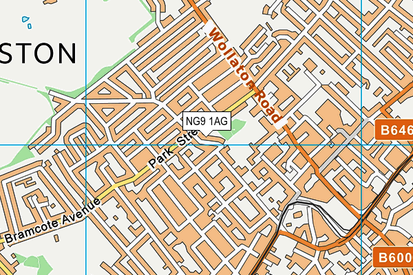 NG9 1AG map - OS VectorMap District (Ordnance Survey)