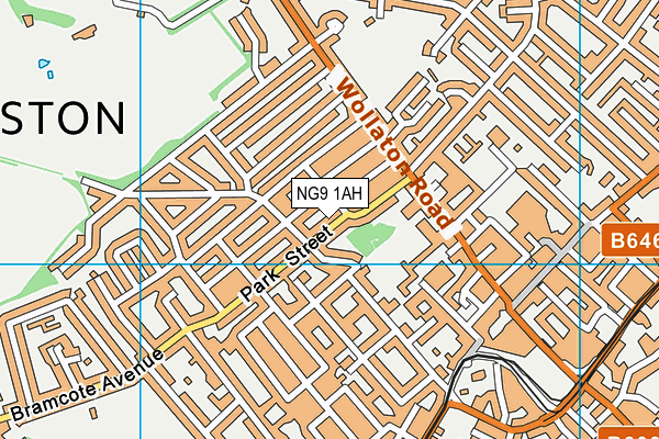 NG9 1AH map - OS VectorMap District (Ordnance Survey)