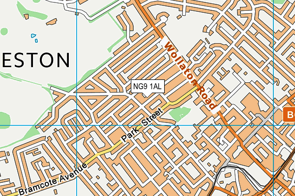 NG9 1AL map - OS VectorMap District (Ordnance Survey)