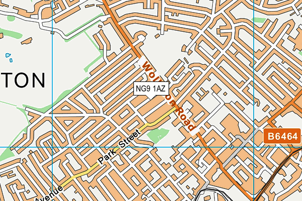 NG9 1AZ map - OS VectorMap District (Ordnance Survey)
