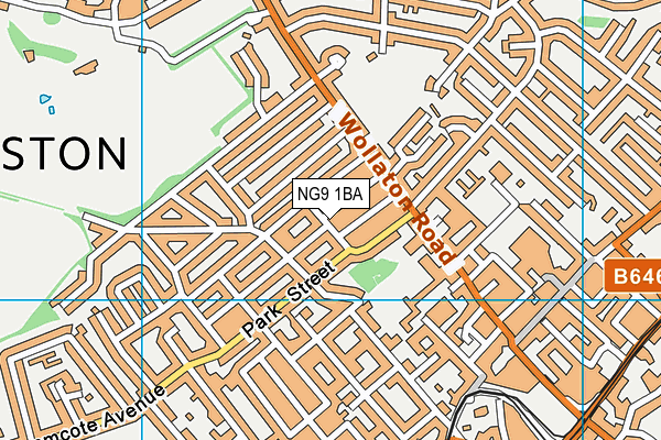 NG9 1BA map - OS VectorMap District (Ordnance Survey)