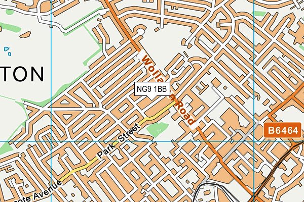 NG9 1BB map - OS VectorMap District (Ordnance Survey)