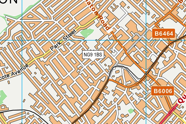NG9 1BS map - OS VectorMap District (Ordnance Survey)