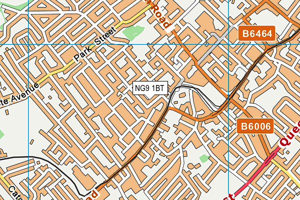 NG9 1BT map - OS VectorMap District (Ordnance Survey)