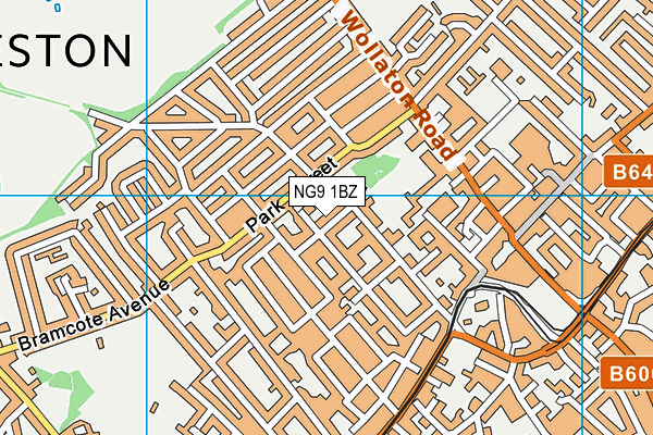 NG9 1BZ map - OS VectorMap District (Ordnance Survey)