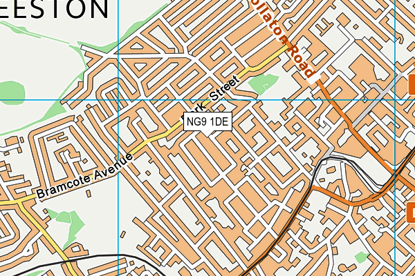 NG9 1DE map - OS VectorMap District (Ordnance Survey)