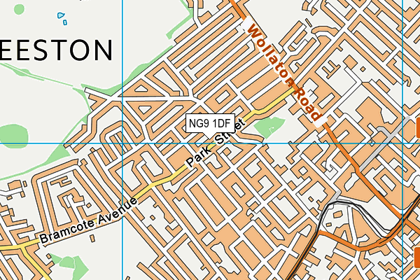 NG9 1DF map - OS VectorMap District (Ordnance Survey)