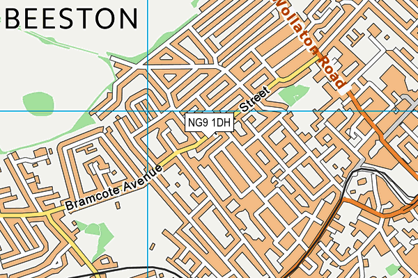 NG9 1DH map - OS VectorMap District (Ordnance Survey)