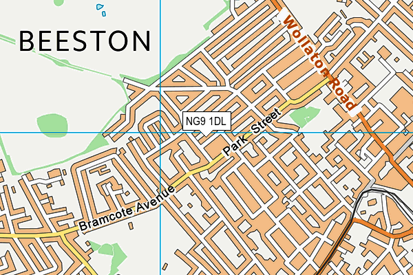 NG9 1DL map - OS VectorMap District (Ordnance Survey)