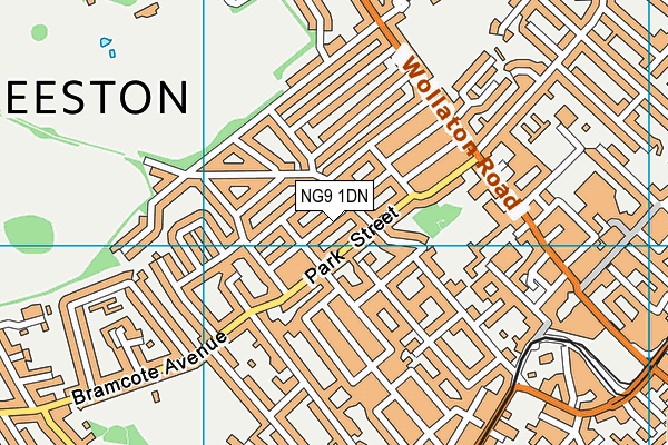 NG9 1DN map - OS VectorMap District (Ordnance Survey)