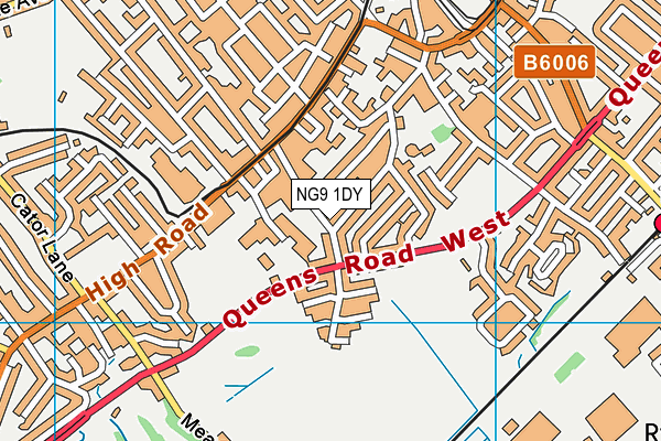 NG9 1DY map - OS VectorMap District (Ordnance Survey)