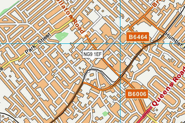 NG9 1EF map - OS VectorMap District (Ordnance Survey)