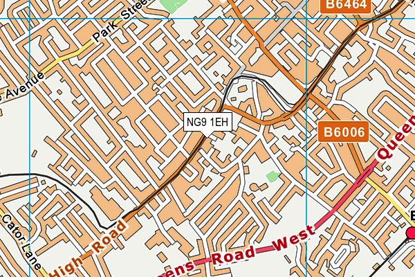 NG9 1EH map - OS VectorMap District (Ordnance Survey)