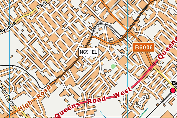 NG9 1EL map - OS VectorMap District (Ordnance Survey)