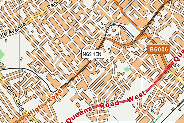 NG9 1EN map - OS VectorMap District (Ordnance Survey)