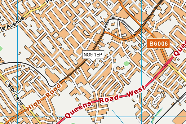 NG9 1EP map - OS VectorMap District (Ordnance Survey)