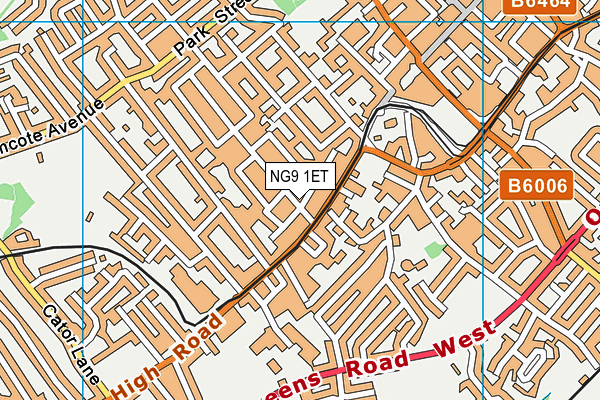 NG9 1ET map - OS VectorMap District (Ordnance Survey)