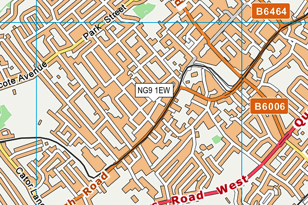 NG9 1EW map - OS VectorMap District (Ordnance Survey)