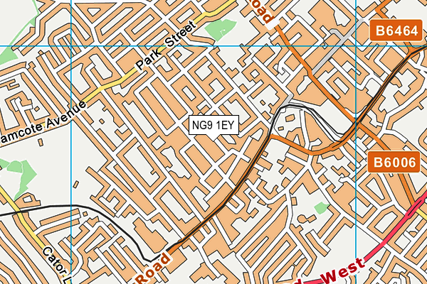 NG9 1EY map - OS VectorMap District (Ordnance Survey)