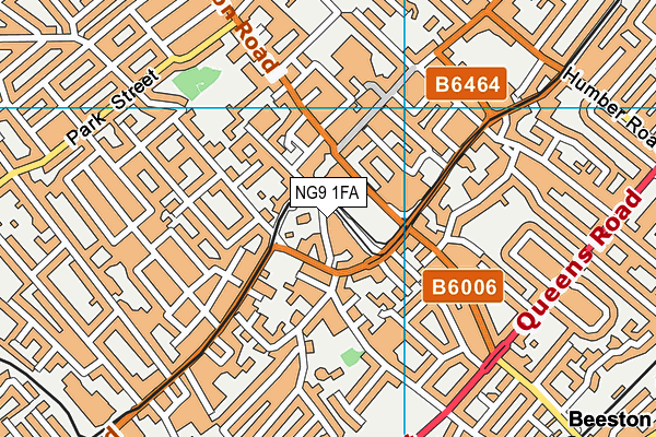 NG9 1FA map - OS VectorMap District (Ordnance Survey)