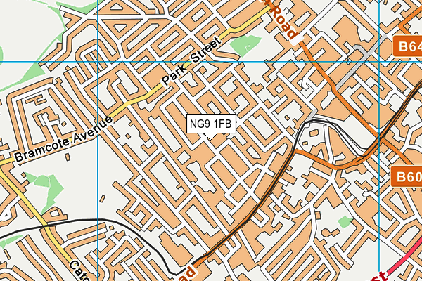 NG9 1FB map - OS VectorMap District (Ordnance Survey)